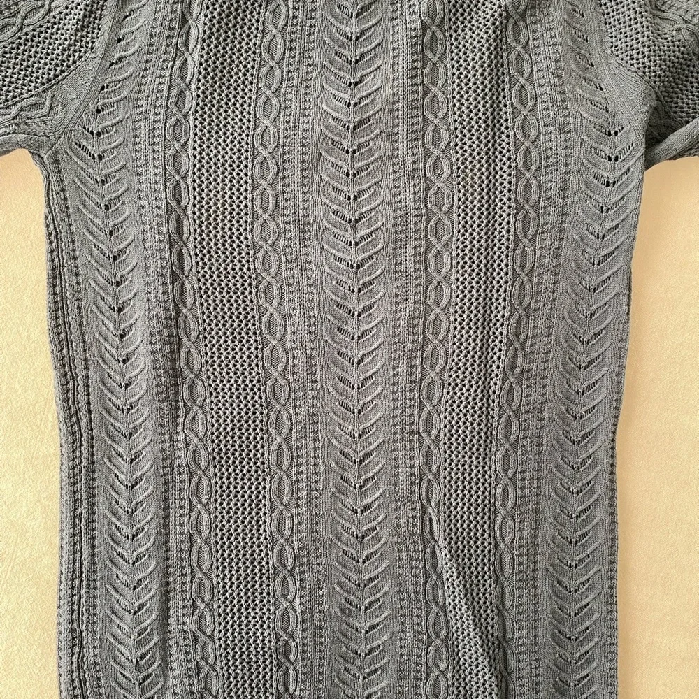 Women's bp Blue Cable Knit Sweater - Picture 3 of 3
